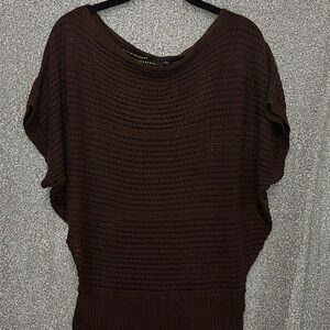 Othr Brown Off-the-Shoulder Knit Sweater